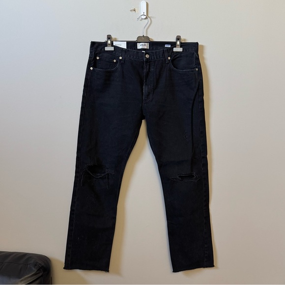 AGOLDE (NWT) Cherie High rise straight jeans in distortion - Black - Picture 2 of 8